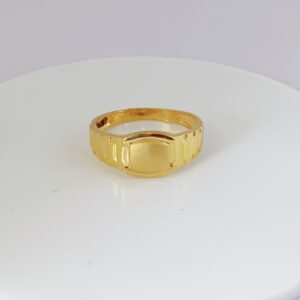 916 Gold Plain Gents Ring