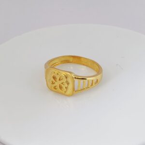 916 Gold Plain Gents Ring