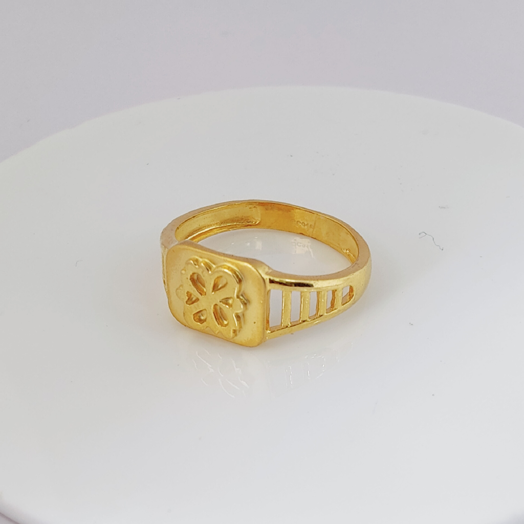916 Gold Plain Gents Ring - Image 3