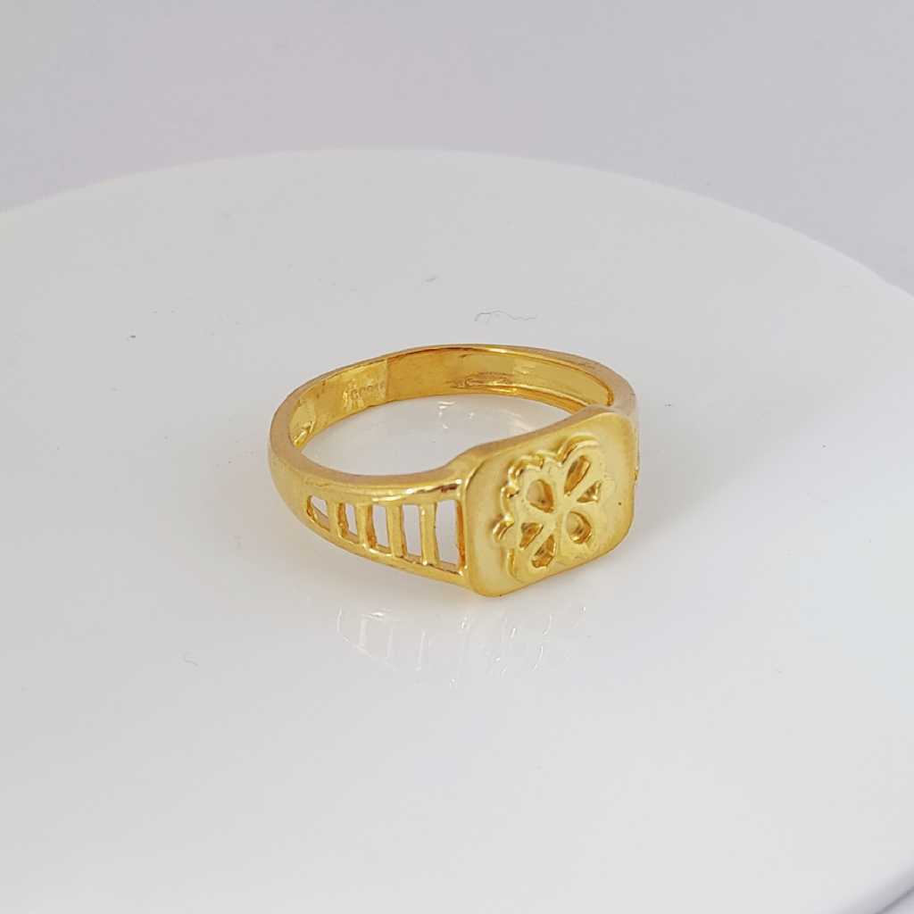 916 Gold Plain Gents Ring - Image 2