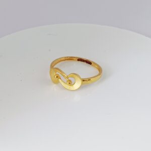 23k gold plain ladies ring