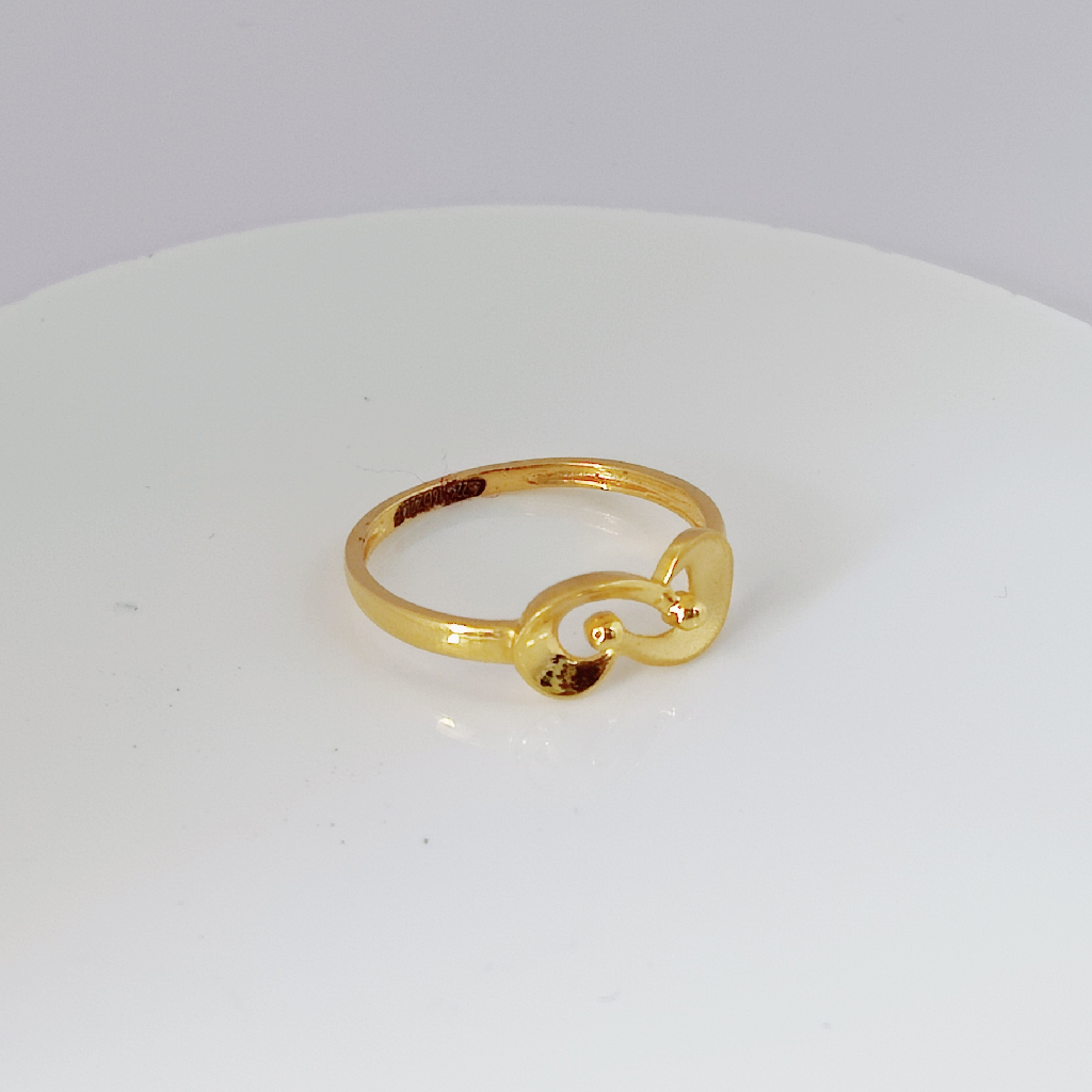 23k gold plain ladies ring