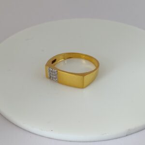 22k Gold Gents Diamond Ring