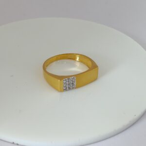 22k Gold Gents Diamond Ring