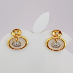 916 Gold Oval Shape Mini Hanging Tops