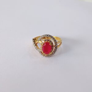 22k Gold Colour Stone Sitting Ledies Ring
