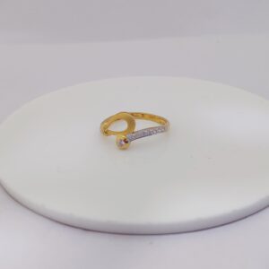 22k Gold Exclusive Cross Stone Ring