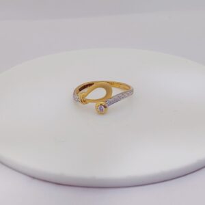 22k Gold Exclusive Cross Stone Ring