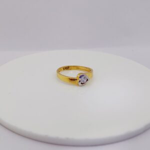 22k Gold Exclusive Stone Heart Ring