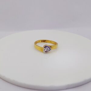 22k Gold Exclusive Stone Heart Ring
