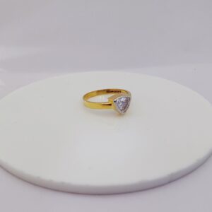 22k Gold Exclusive Tryengle Shape Stone Ring