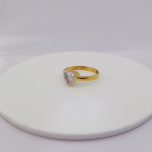 22k Gold Exclusive Tryengle Shape Stone Ring