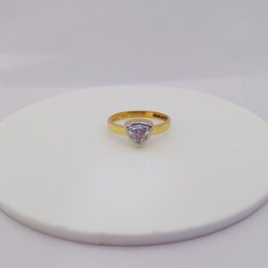 22k Gold Exclusive Tryengle Shape Stone Ring