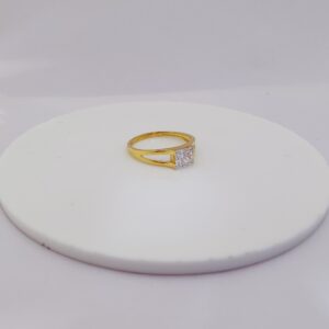 22k Gold Exclusive Square Shape Stone Ring
