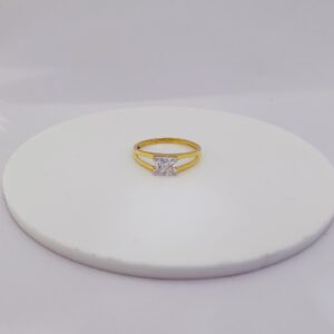 22k Gold Exclusive Square Shape Stone Ring