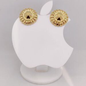 22k Gold Plane Round Shape Earring