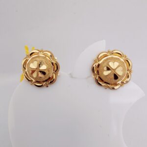 22k gold Plain round shape earring