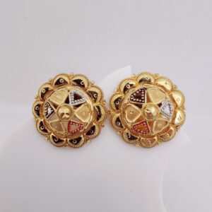 20k Gold Exclusive Round Shape Earring