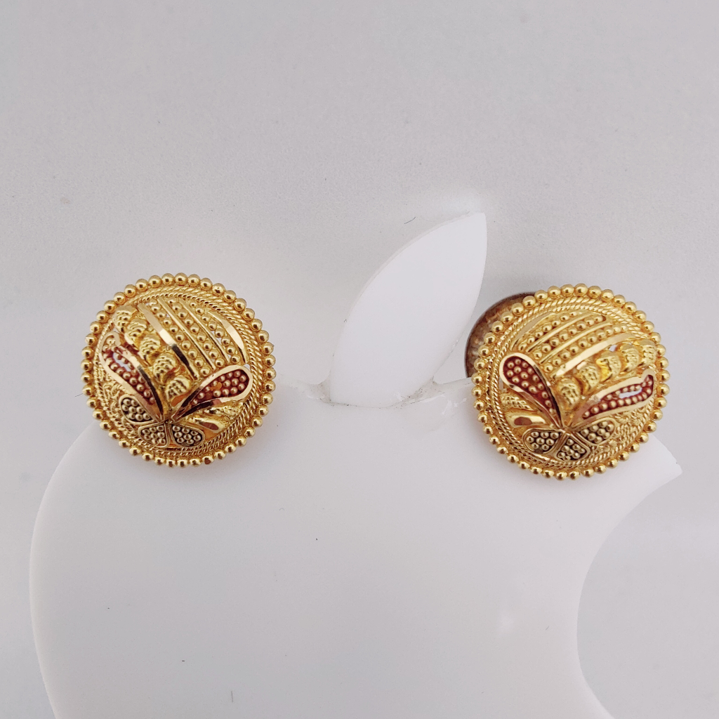 22k Gold Kalkatti Work Ledies Earring