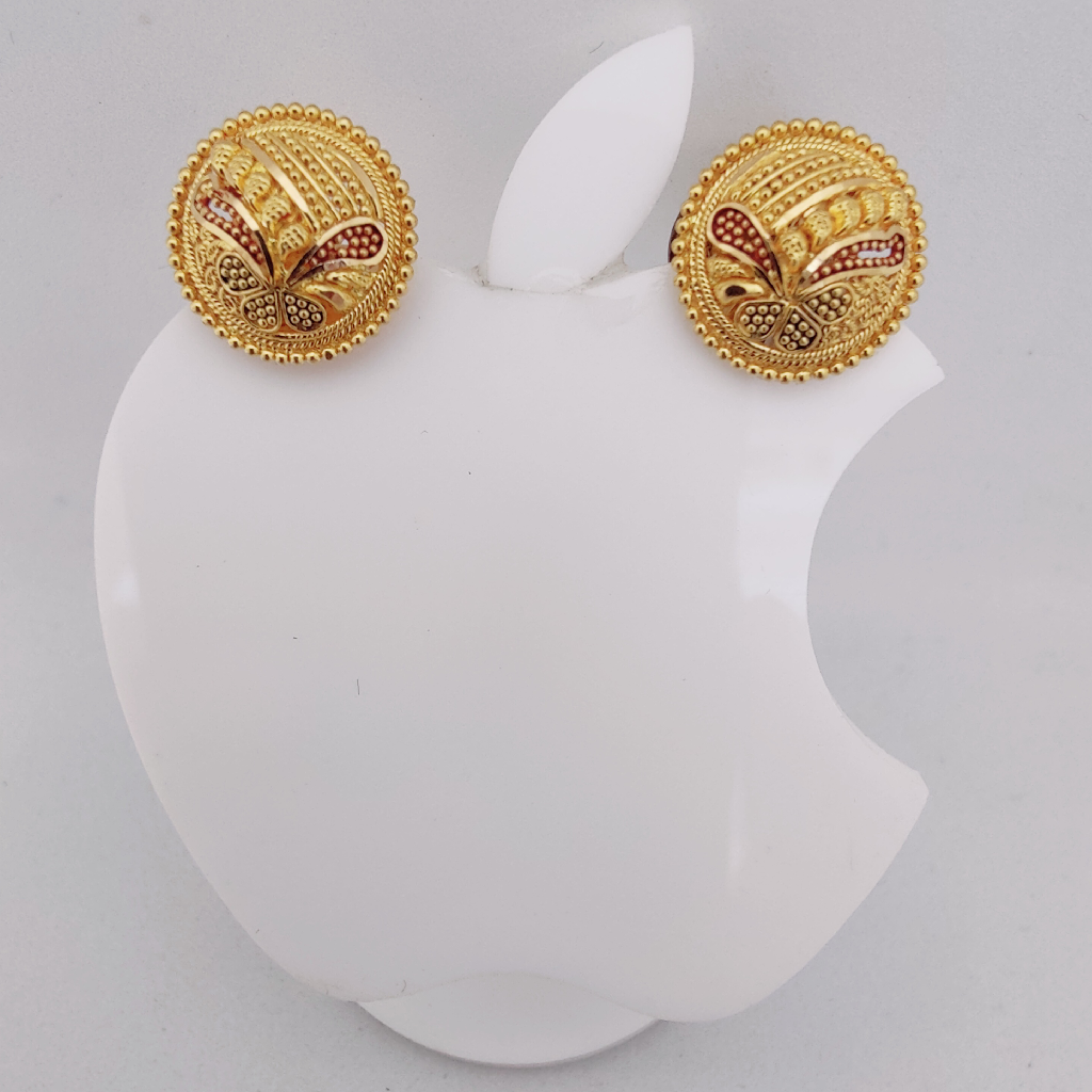 22k Gold Kalkatti Work Ledies Earring