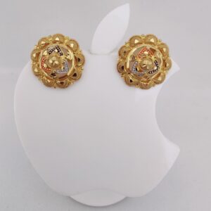 22k Gold Exclusive Round Shape Earring