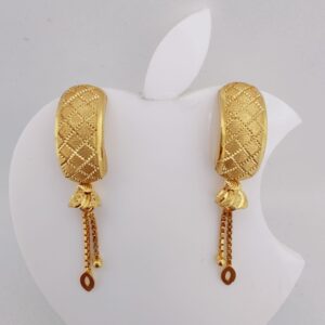 22k Gold Plane Nakshi Hanging Earring