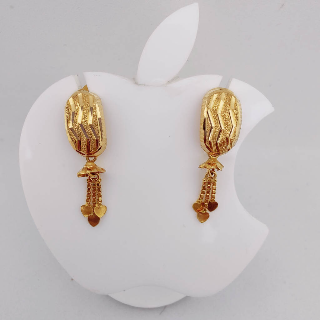 22k Gold Plane Hanging Ledies Earring