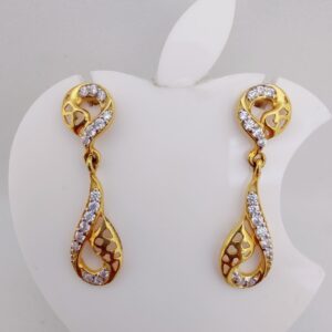 22k Gold Exclusive Stone Hanging Earring