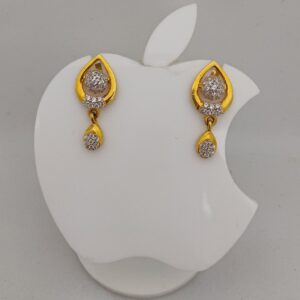 22k gold exclusive oval shape earring
