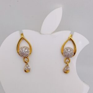 22k Gold Ovel Shape Earring