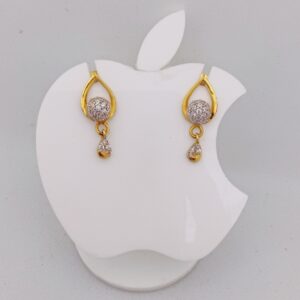 22k Gold Ovel Shape Earring