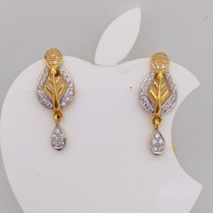 22k Gold Exclusive Leaf Design Ledies Earring