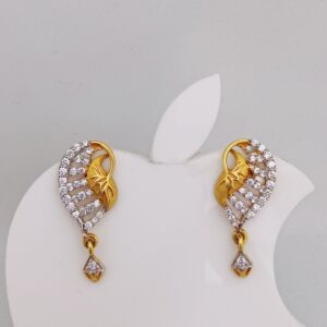 22k Gold Exclusive Hanging Stone Earring