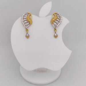 22k Gold Exclusive Hanging Stone Earring