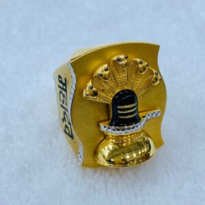22k Gold Shivling Jumbo Jents Ring