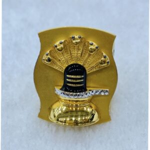 22k Gold Shivling Jumbo Jents Ring