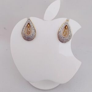 22k Gold Stone Ovel Shape Earring