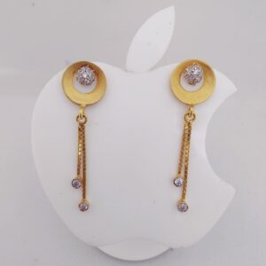 22k Gold Exclusive Hanging Stone Earring