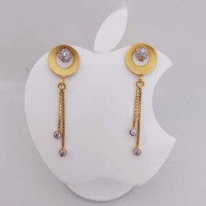 22k Gold Exclusive Hanging Stone Earring