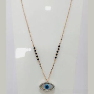 18K Rose Gold Single Line Evil Mangalsutra