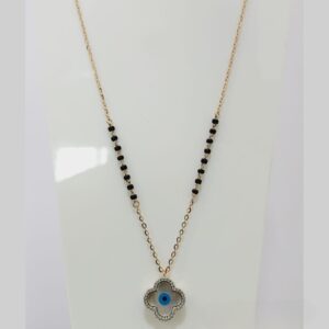 18K Gold Rose Gold Single Line Evil Mangalsutra