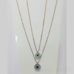 18k gold rose gold evil eye mangalsutra