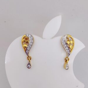 22k gold exclusive stone sitting ladies earring
