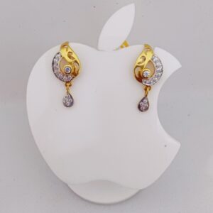 22k Gold Exclusive Hanging Stone Earrings