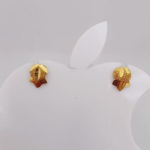 22k gold plain ladies earring