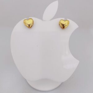 22k gold plain heart shape earring