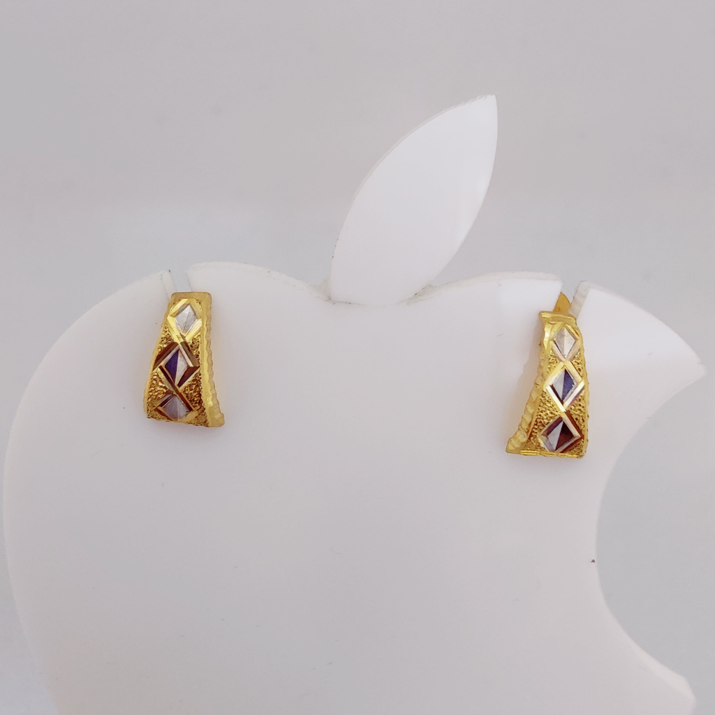 22k gold plain exclusive earring - Image 2