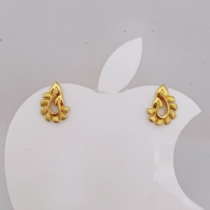 18k gold plain patti design earring