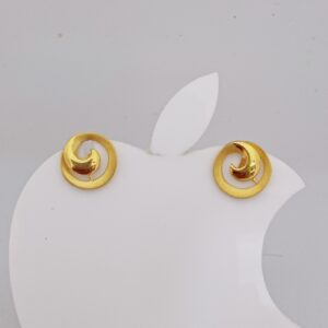 22k gold exclusive plain round shape earring