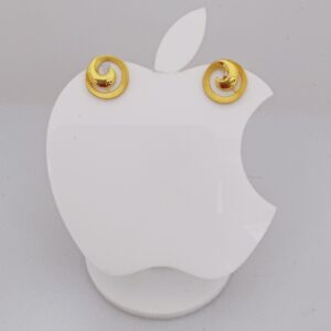 22k gold exclusive plain round shape earring